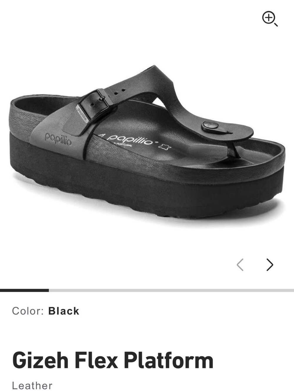 Birkenstock Papillio Gizeh Flex Platform 
Black 
Women's Sandal